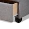 Baxton Studio Netti Light Grey Upholstered 2-Drawer Queen Size Platform Storage Bed 161-9903 - alternate 3